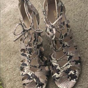 Snake skin, Nine West heels, size 11 Medium